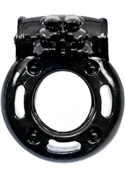 Macho Stallions Vibrating Cockring Black