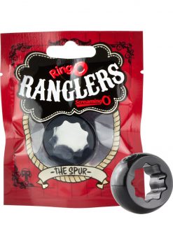 Ringo Rangler Spur Cockring Black 10 Each Per Box