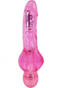 Naturally Yours Mr. Right Now Jelly Realistic Vibrator Waterproof Pink 6.5 Inch