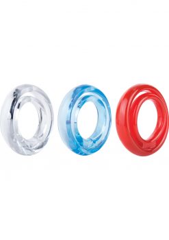 RingO 2 Cockring With Ball Sling Assorted Colors 18 Each Per Box