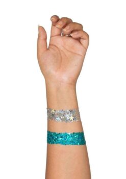 Leg Avenue Divinity Face Jewels Stickers and Body Glitter (2 Packets) - Multicolor