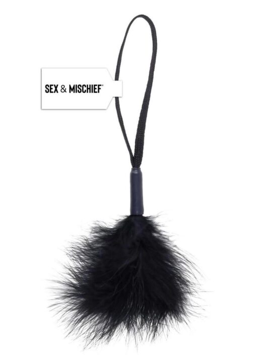 Sex and Mischief Peaches N CreaMe Wrist Feather Tickler - Black