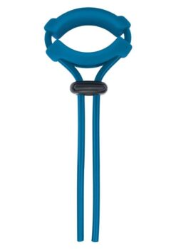 Levelz Detachable Wide Adjustable Silicone Lasso Cock Ring - 5mm - Teal