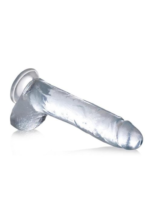 Jock C-Thru Realistic Dong with Balls 10in - Clear - Image 3
