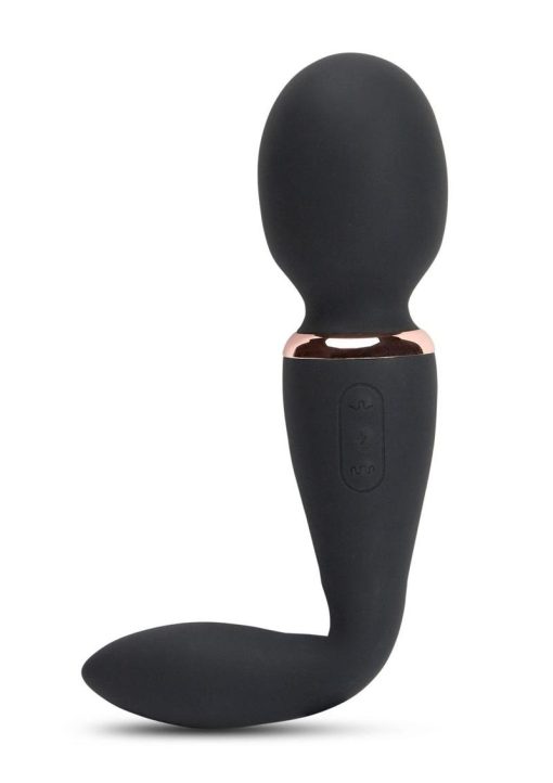 Nu Sensuelle XLR8 Alluvion Silicone Rechargeable Wand Massager - Black/ Rose Gold - Image 4