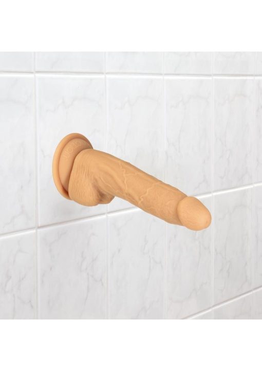 Naked Addiction Silicone Dual Density Dildo with Bonus PowerBullet 8in - Caramel - Image 4