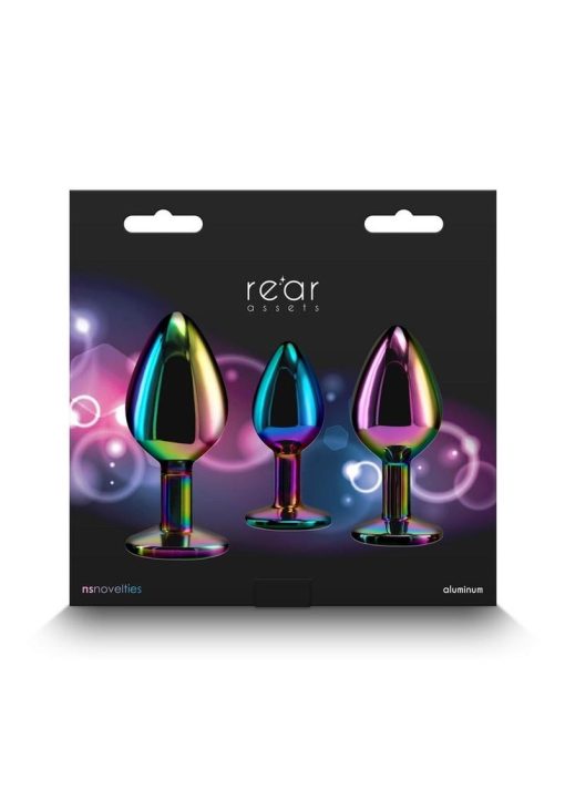 Rear Assets Aluminum Anal Plug Trainer Kit (3 pieces) - Multicolor - Image 4