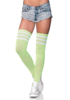 Leg Avenue Athlete Thigh Hi with 3 Stripe Top - OS - Green