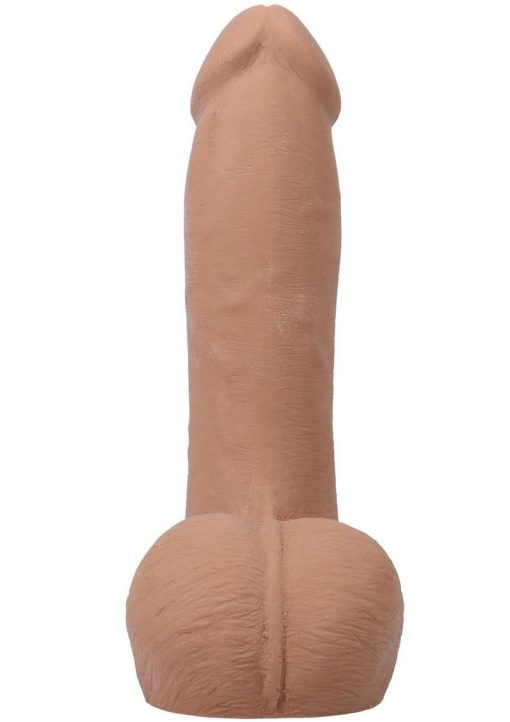 The Realistic Cock with Balls Ultraskyn Removable Vac-U-Lock Suction Cup 7in - Caramel - Image 4
