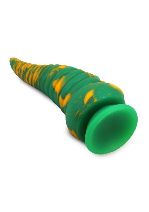Kiotos Monstar Cox GrakenCock Silicone Dildo with Suction Cup - Green/Yellow - Image 4