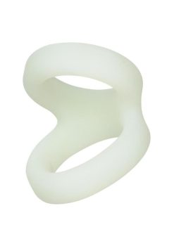 Alpha Liquid Silicone Snug Tugger Glow-In-The-Dark - White
