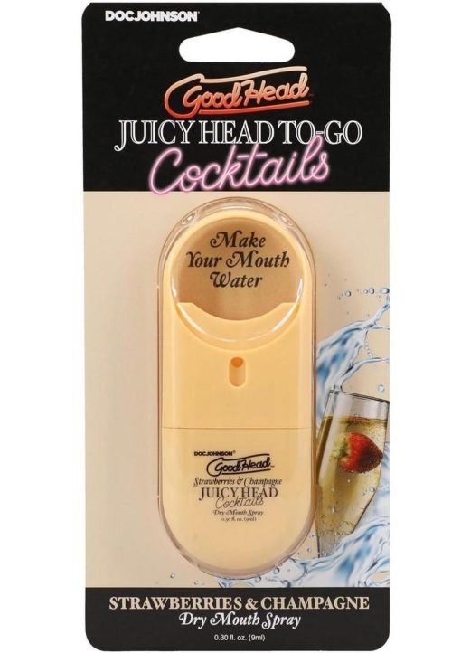 GoodHead Juicy Head Cocktails Dry Mouth Spray To-Go Strawberries and Champagne .30oz
