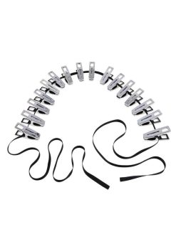Edge Body Zipper Clothes Pins - Black/Silver