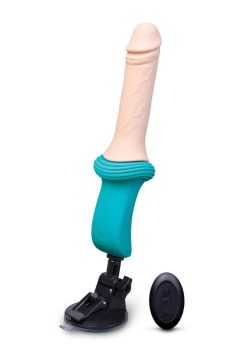 B-Vibe Thrusting Silicone Dildo Machine 6.5in - Vanilla