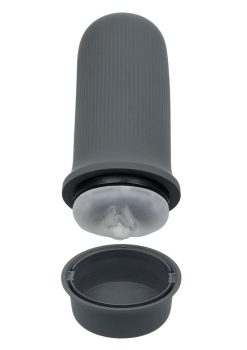 Milk Master Grip-N-Stroke Pussy Rechargeable Silicone Masturbator - Black