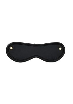 Leather Blindfold with Gold Accessories - Black/Gold