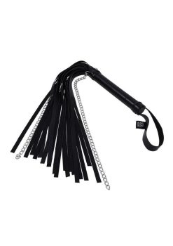 Sex and Mischief Shadow Chain Flogger Black/Silver