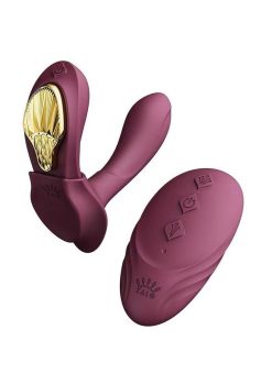 Zalo Aya Rechargeable Silicone Wearable Vibrator - Purple/Gold