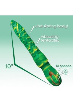 Alien Nation Nessie Rechargeable Silicone Vibrator - Green/Yellow